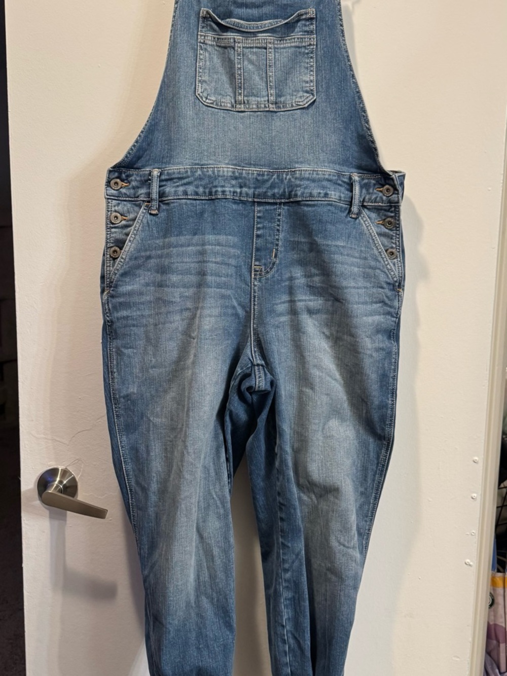 torrid Light Blue Denim Overalls with Front Bib Pocket